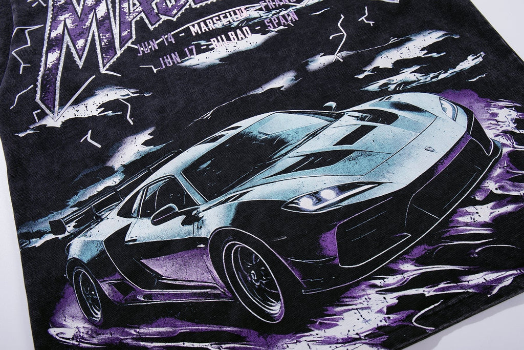 MAJESTIK Washed Rhinestone Graphic T-Shirt ¡ª detail