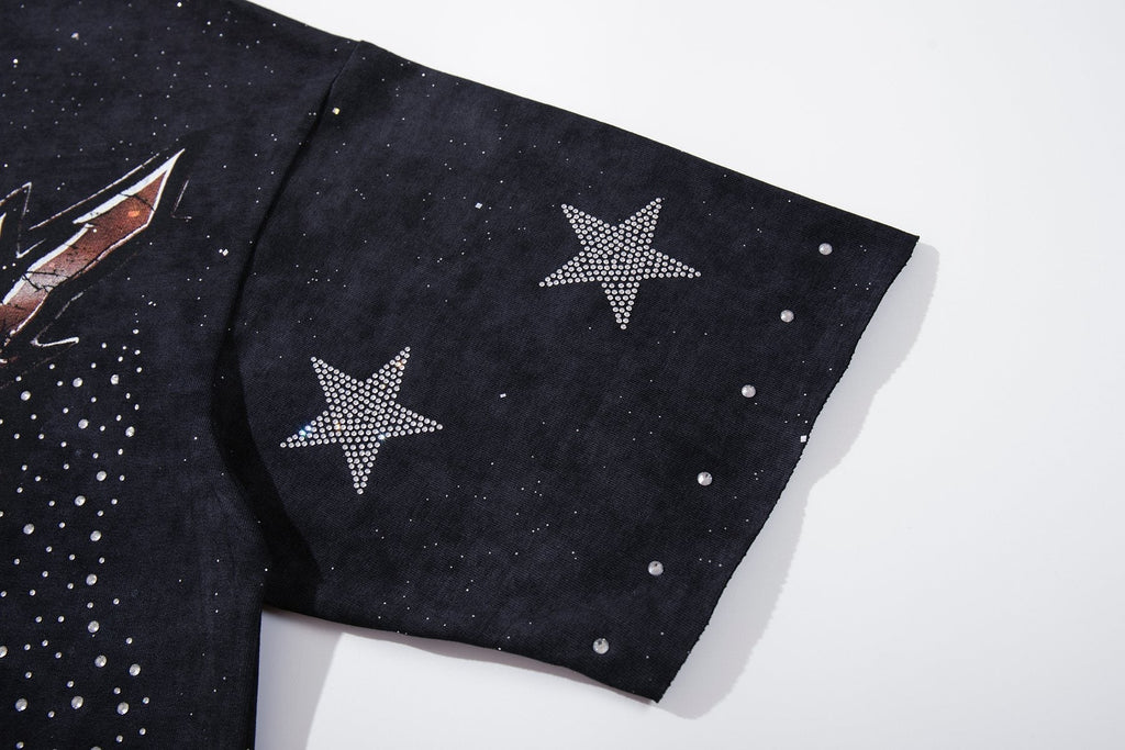 BKYS Revival Rhinestone Star Portrait Graphic T-Shirt ¡ª detail