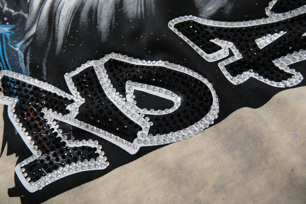 BKYS Revival Rhinestone Portrait Graphic T-Shirt ¡ª detail