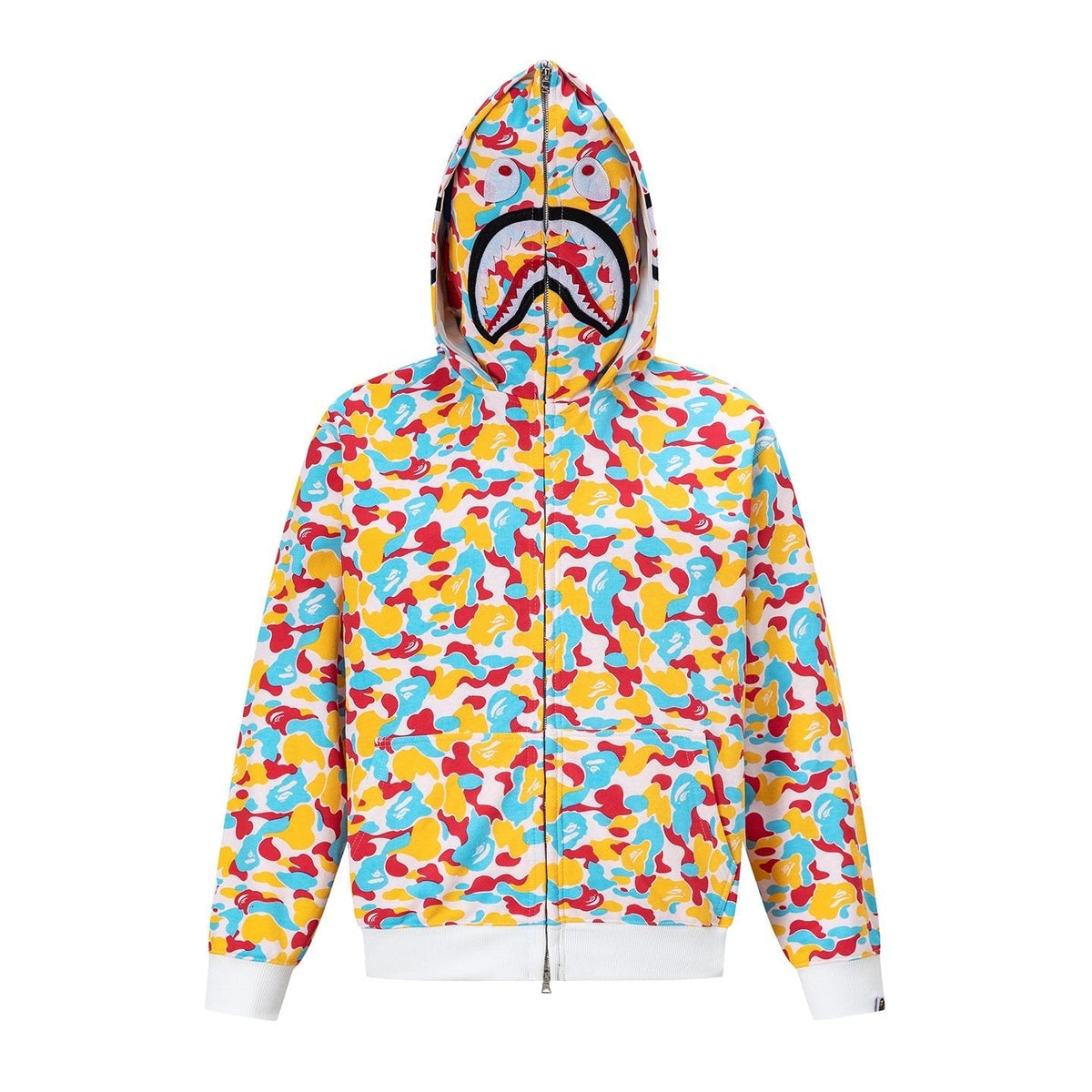 BAPE Shark Camo Full-Zip Hoodie ¡ª front