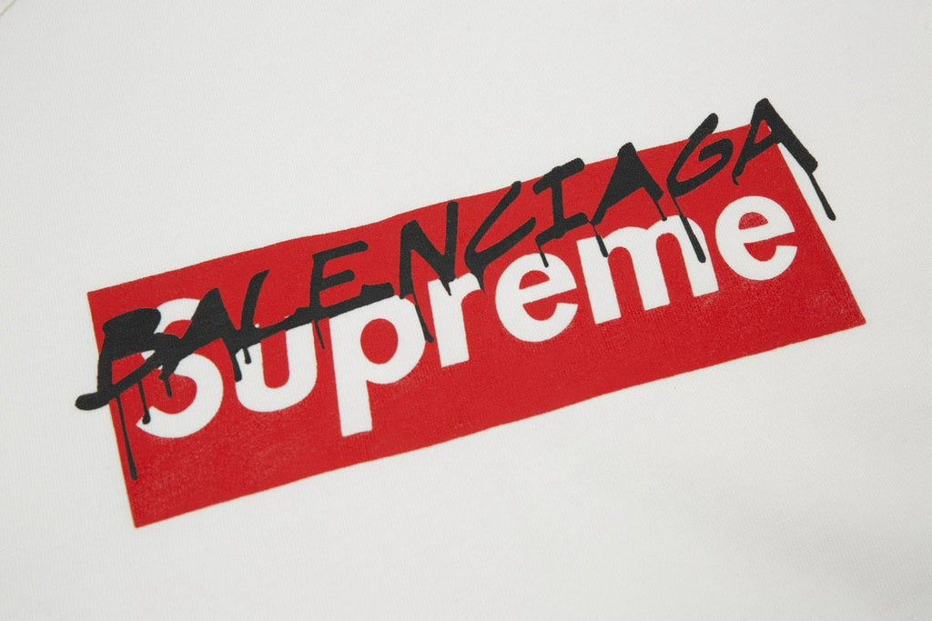 Supreme Balenciaga-Style Box Logo T-Shirt ¡ª detail