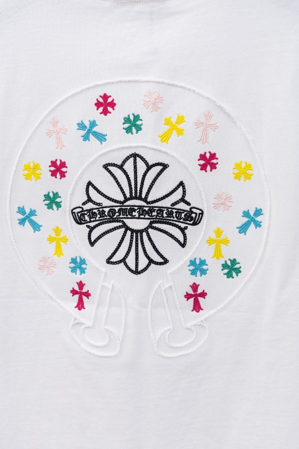 Chrome Hearts Horseshoe Cross Embroidered T-Shirt ¡ª detail