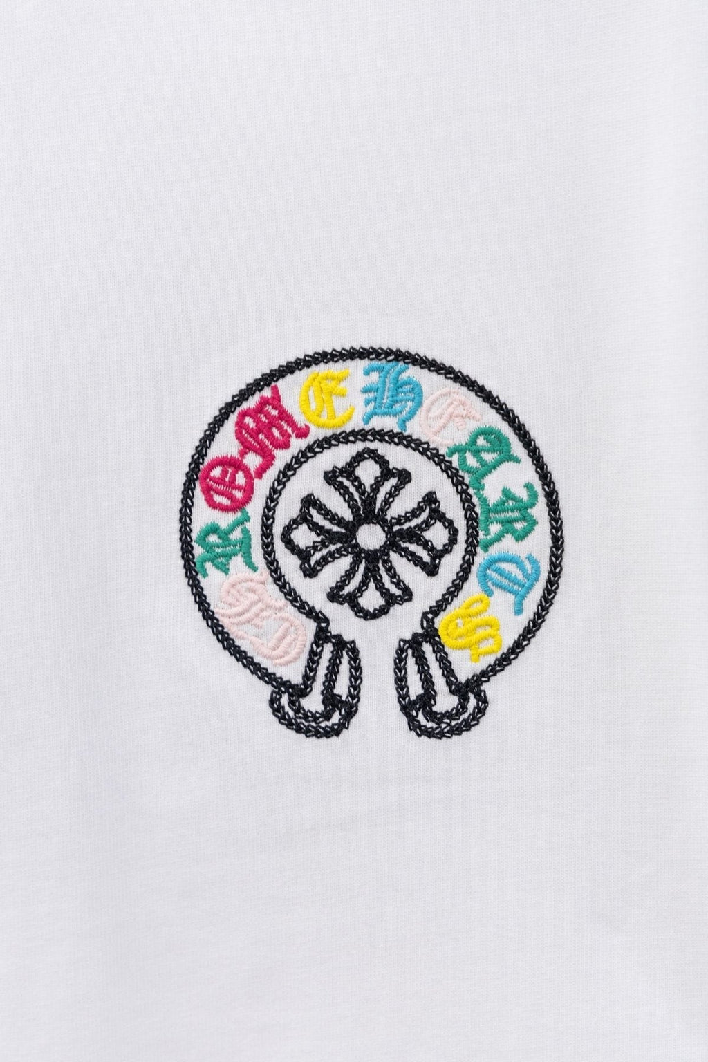 Chrome Hearts Horseshoe Cross Embroidered T-Shirt ¡ª detail