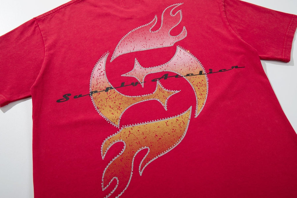 SUPPLY TEE Heaven Angel Flame Graphic T-Shirt ¡ª detail