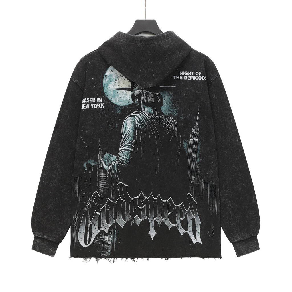 Godspeed Statue of Liberty Graphic Hoodie ¡ª back