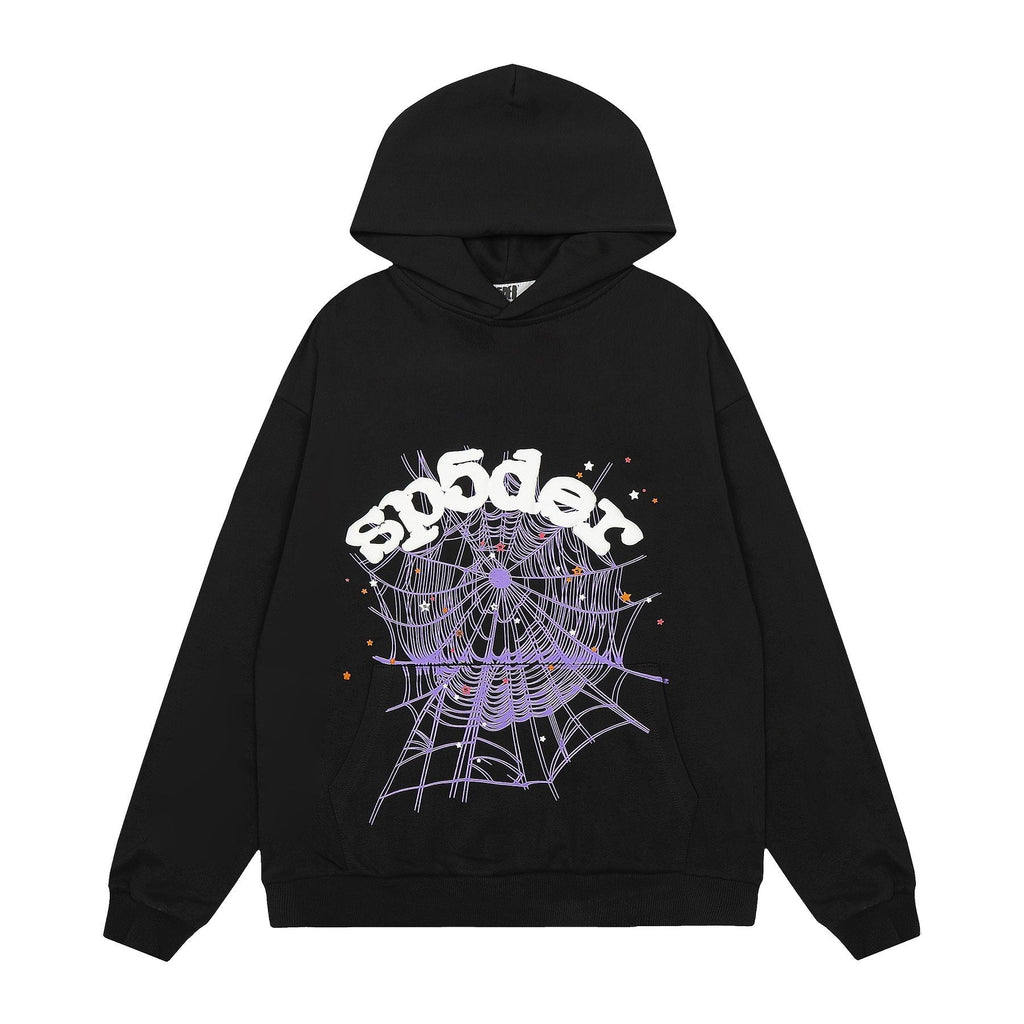 Sp5der Spiderweb Graphic Pullover Hoodie ¡ª front