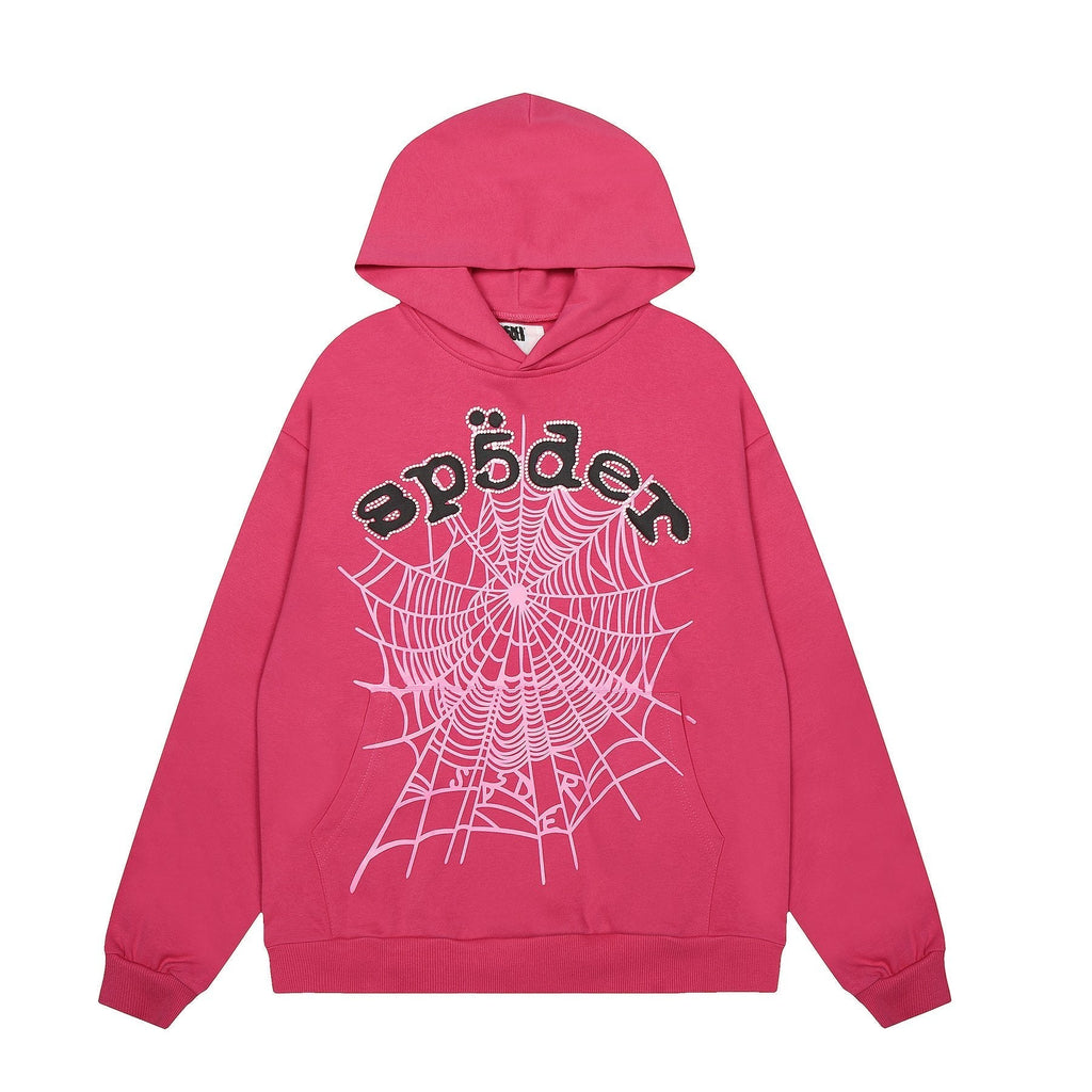Sp5der Spiderweb Graphic Pullover Hoodie ¡ª front