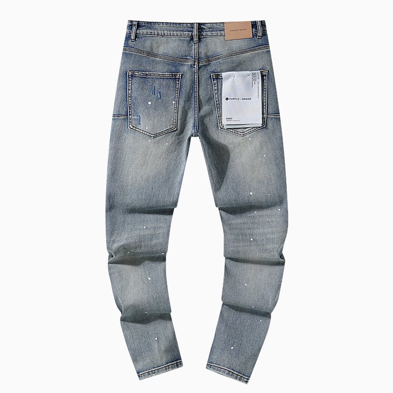 Purple Brand Paint-Splatter Distressed Jeans ¡ª back