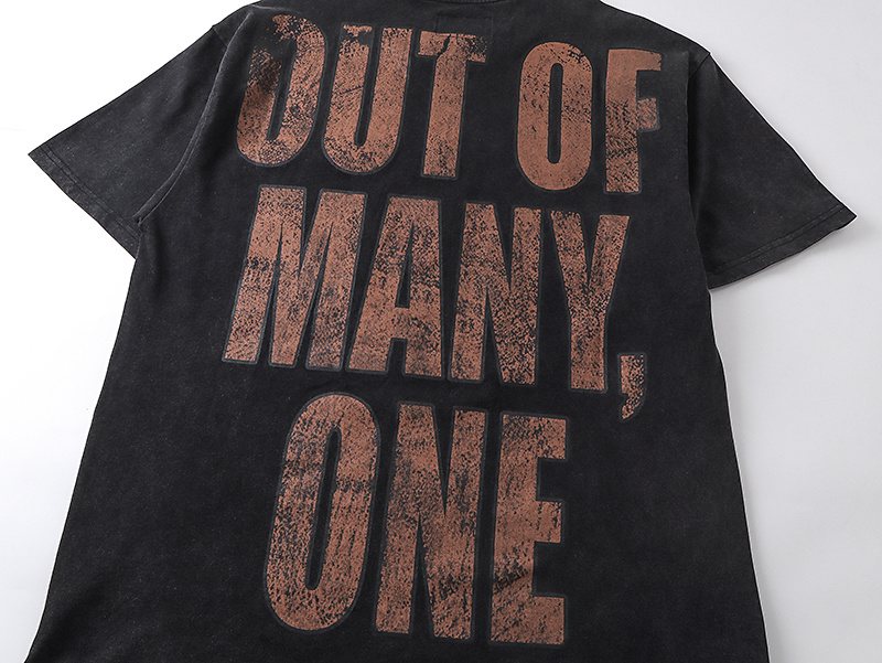 Godspeed Out of Many One Astronaut Skull Graphic T-Shirt ¡ª detail