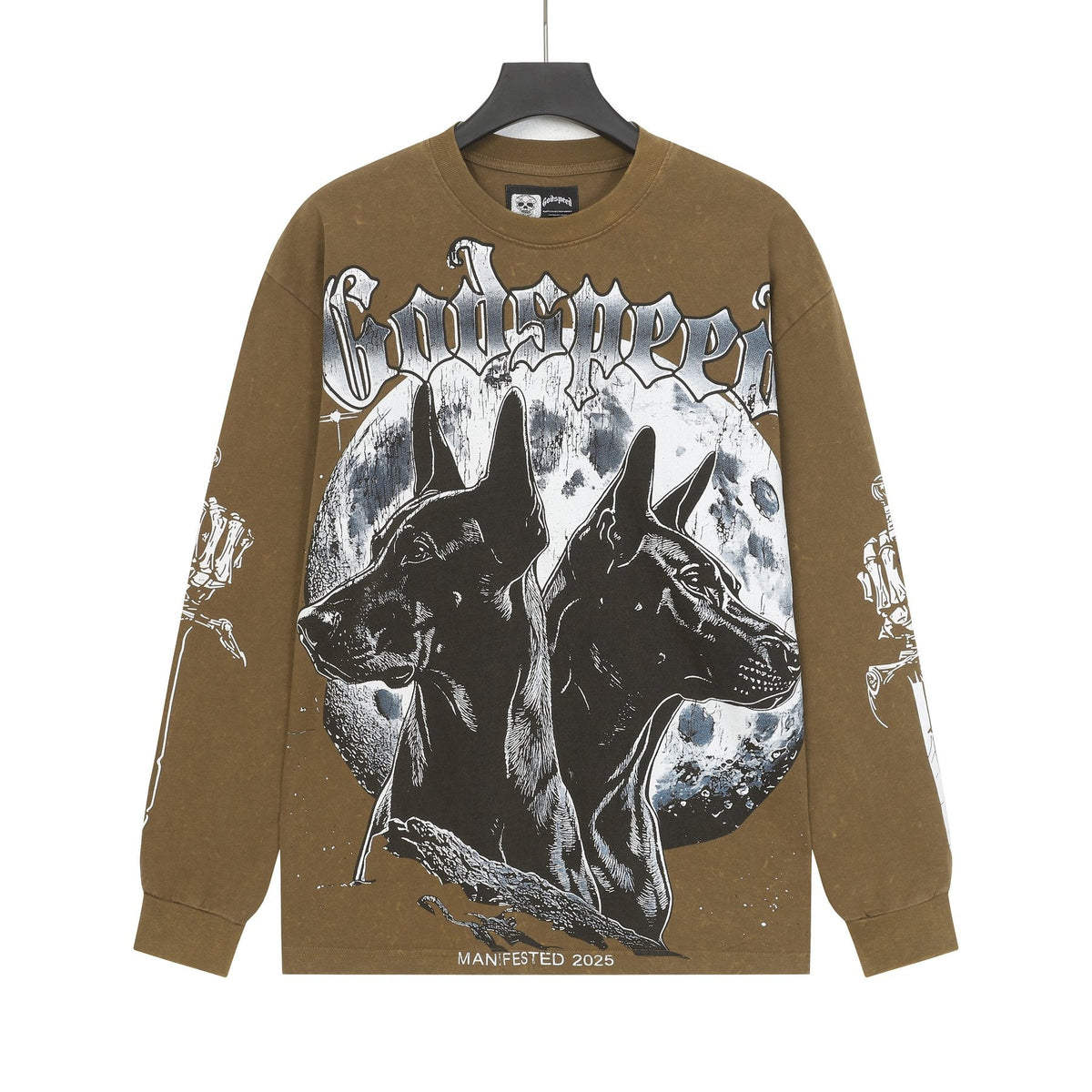 Godspeed Dog Moon Graphic Long-Sleeve T-Shirt ¡ª front