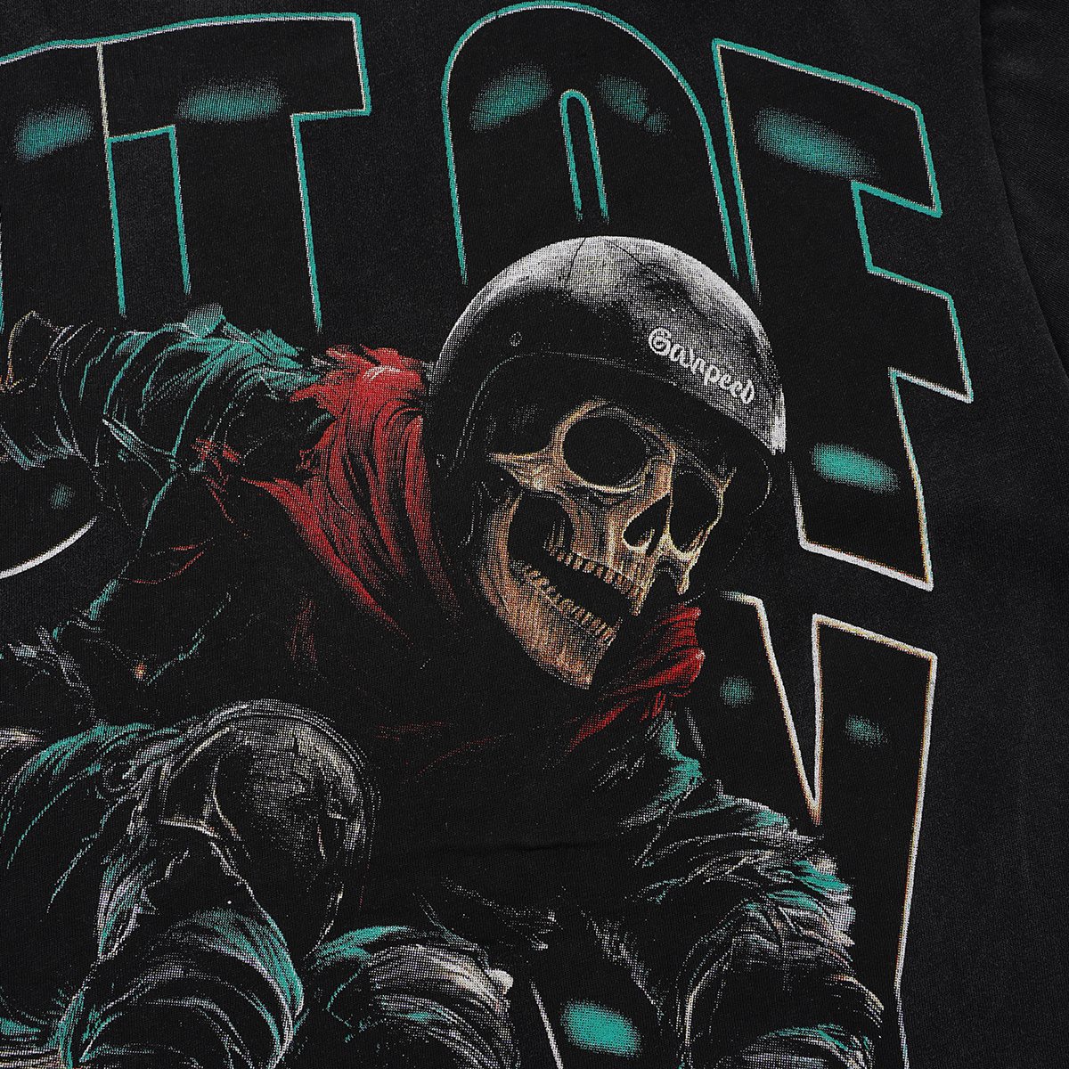 Godspeed Racing Skull Skateboarder Graphic T-Shirt ¡ª detail