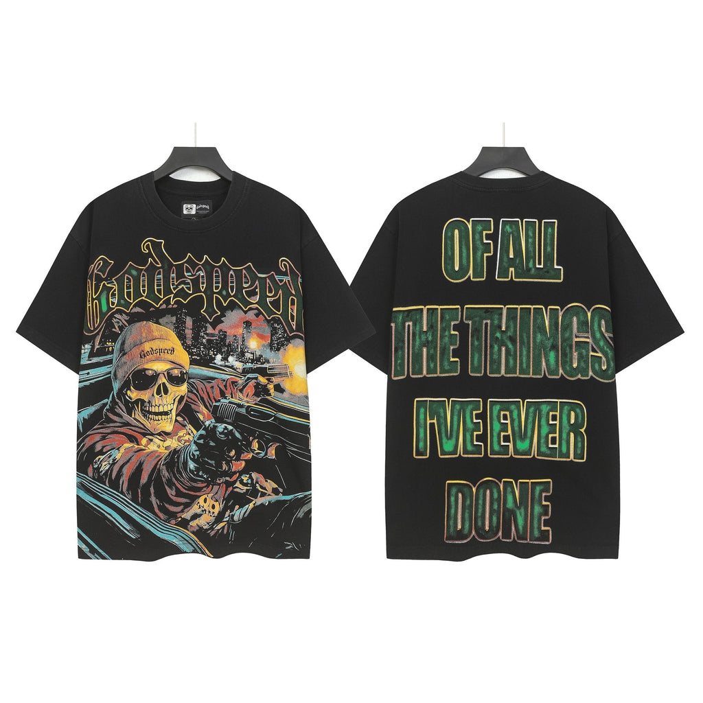 Godspeed Skull Car Graphic T-Shirt ¡ª hero