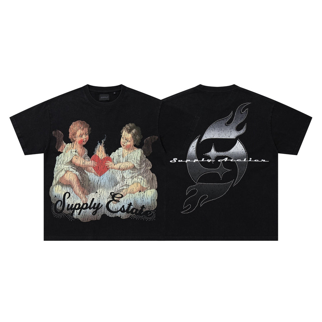 SUPPLY TEE Cherub Flame Graphic T-Shirt ¡ª hero
