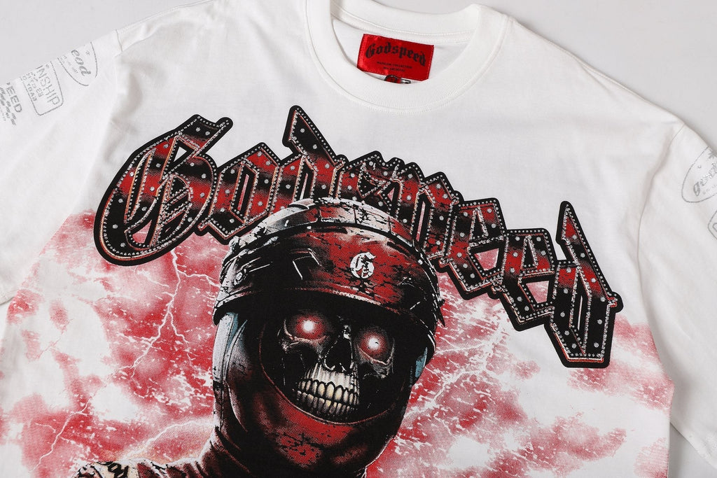 Godspeed Racing Skull Graphic T-Shirt ¡ª detail
