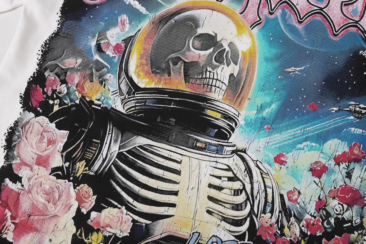 Godspeed Astronaut Floral Graphic T-Shirt ¡ª detail