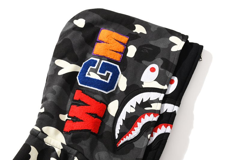 BAPE Shark Camo Full-Zip Hoodie ¡ª detail