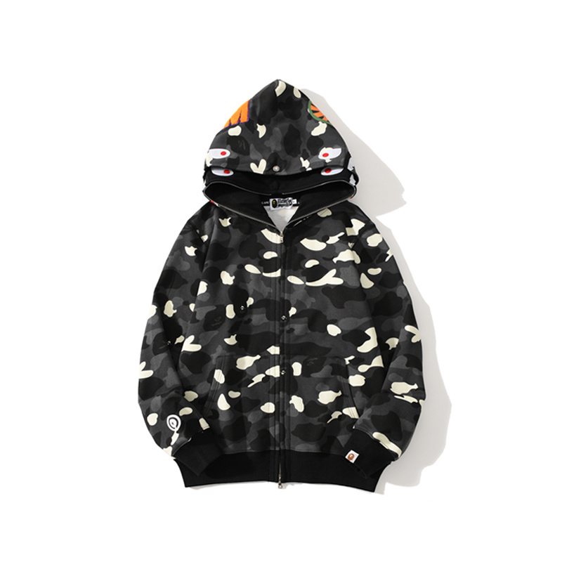 BAPE Shark Camo Full-Zip Hoodie ¡ª front