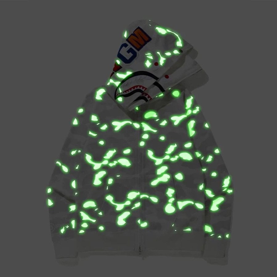 BAPE Shark Camo Full-Zip Hoodie ¡ª detail