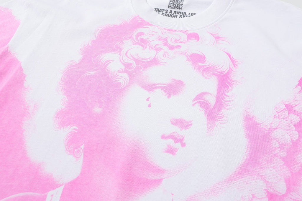THAT'S A AWFUL LOT OF COUGH SYRUP Angel Gothic Text Graphic T-Shirt ¡ª detail