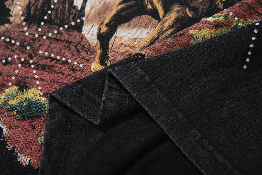 SUPPLY TEE By Any Means Necessary Western Rider Graphic T-Shirt ¡ª detail