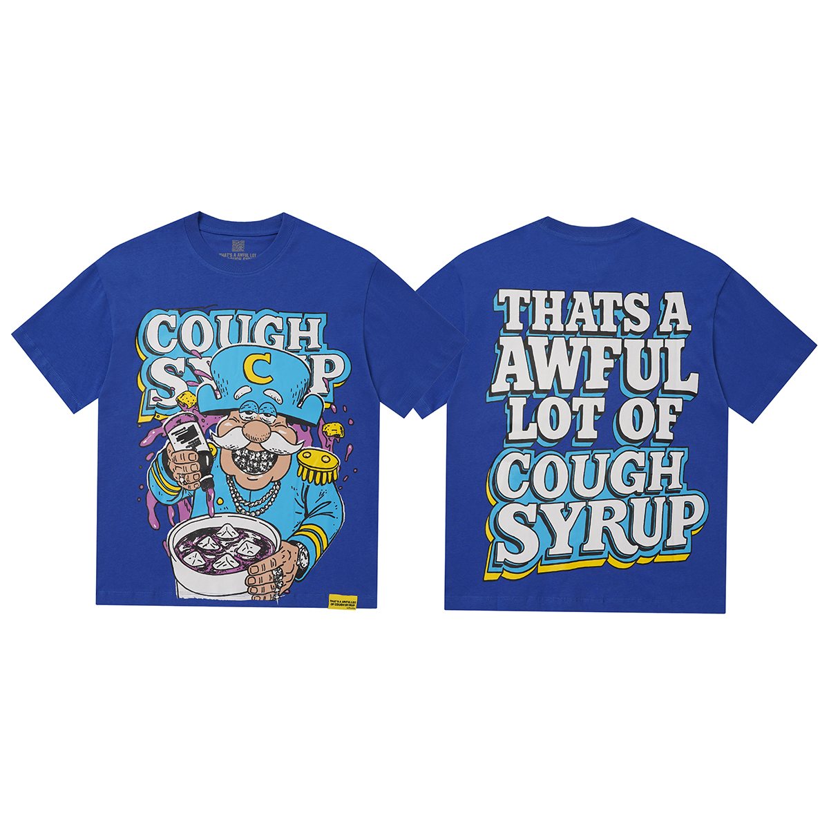 THAT'S A AWFUL LOT OF COUGH SYRUP Cartoon Graphic T-Shirt ¡ª hero