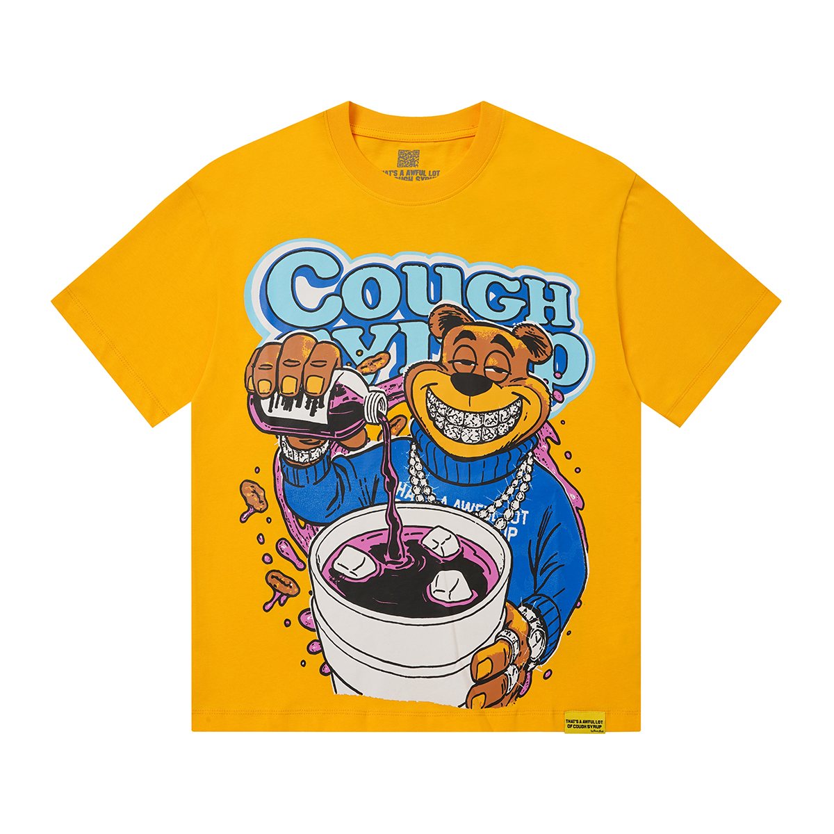 THAT'S A AWFUL LOT OF COUGH SYRUP Cartoon Graphic T-Shirt ¡ª hero