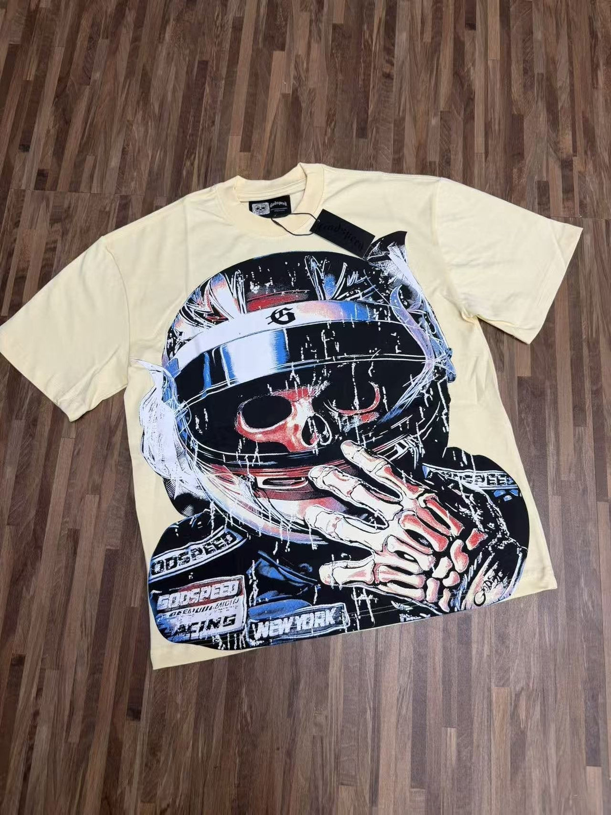 Godspeed Racing Skull Graphic T-Shirt ¡ª front
