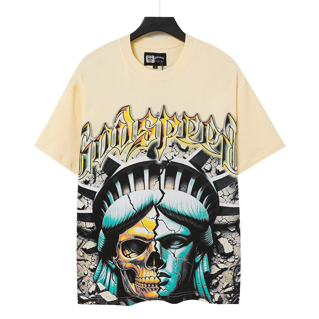 Godspeed Out of Many One Liberty Skull Graphic T-Shirt ¡ª hero