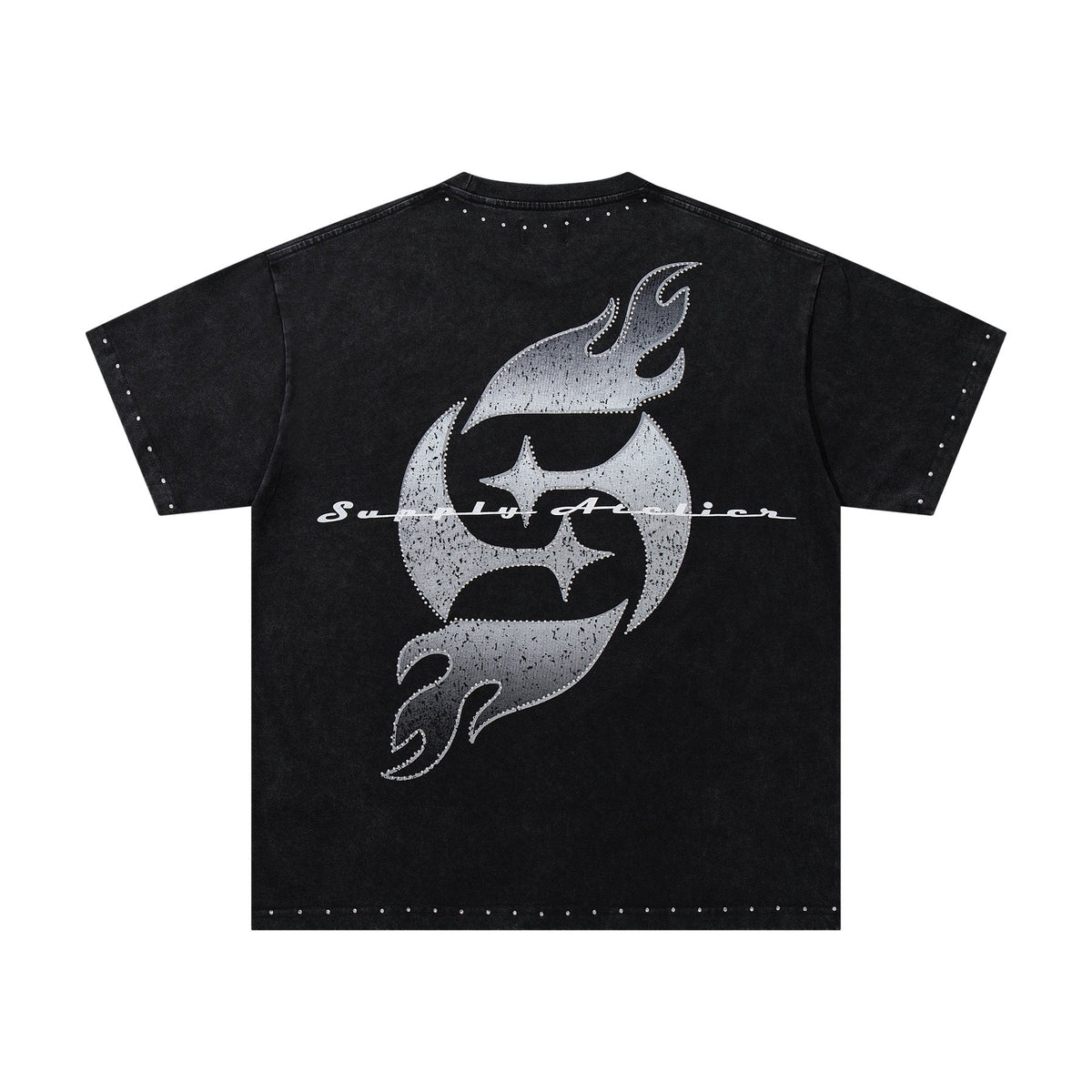 SUPPLY TEE Stud-Trim Flame Graphic T-Shirt ¡ª back