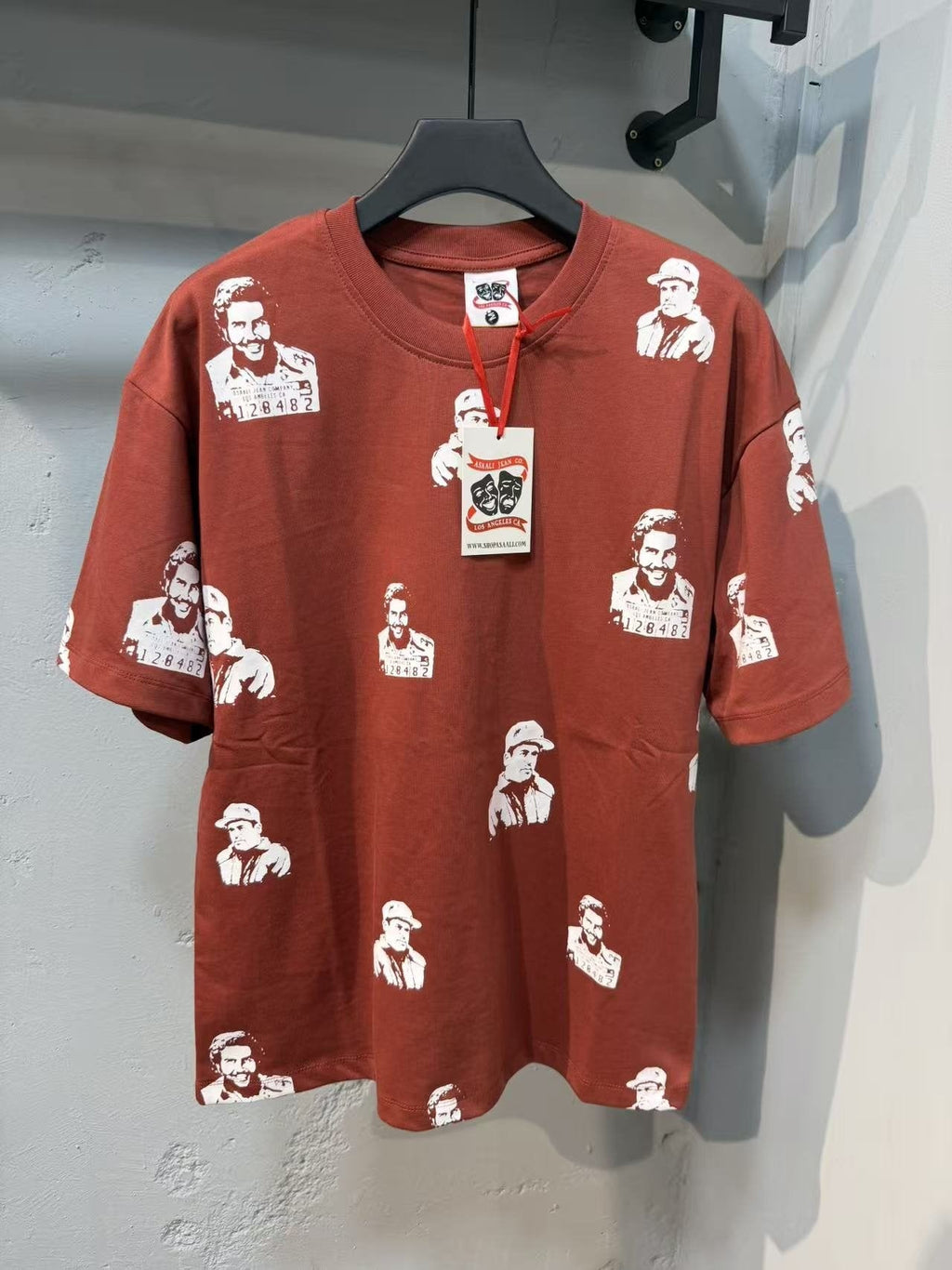 ASAALL All-Over Portrait Graphic Short-Sleeve T-Shirt ¡ª front