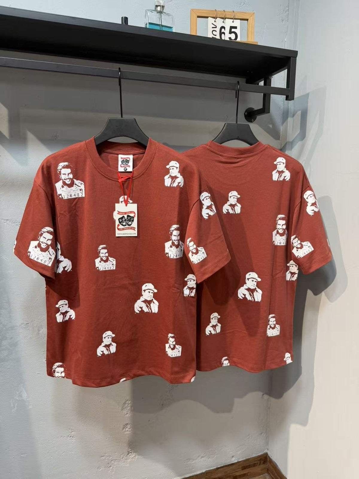 ASAALL All-Over Portrait Graphic Short-Sleeve T-Shirt ¡ª front