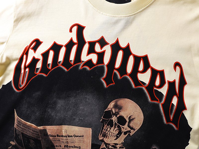 Godspeed Black Monday Skeleton Newspaper Long-Sleeve T-Shirt ¡ª detail