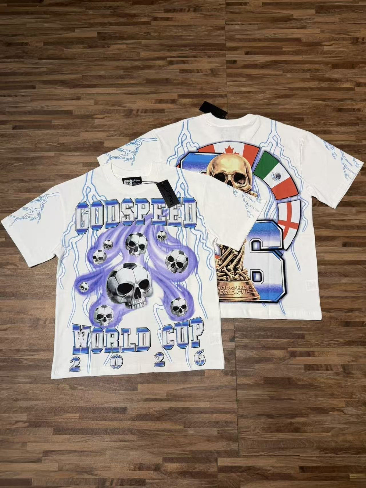 Godspeed World Cup 2026 Skull Soccer Graphic T-Shirt ¡ª context