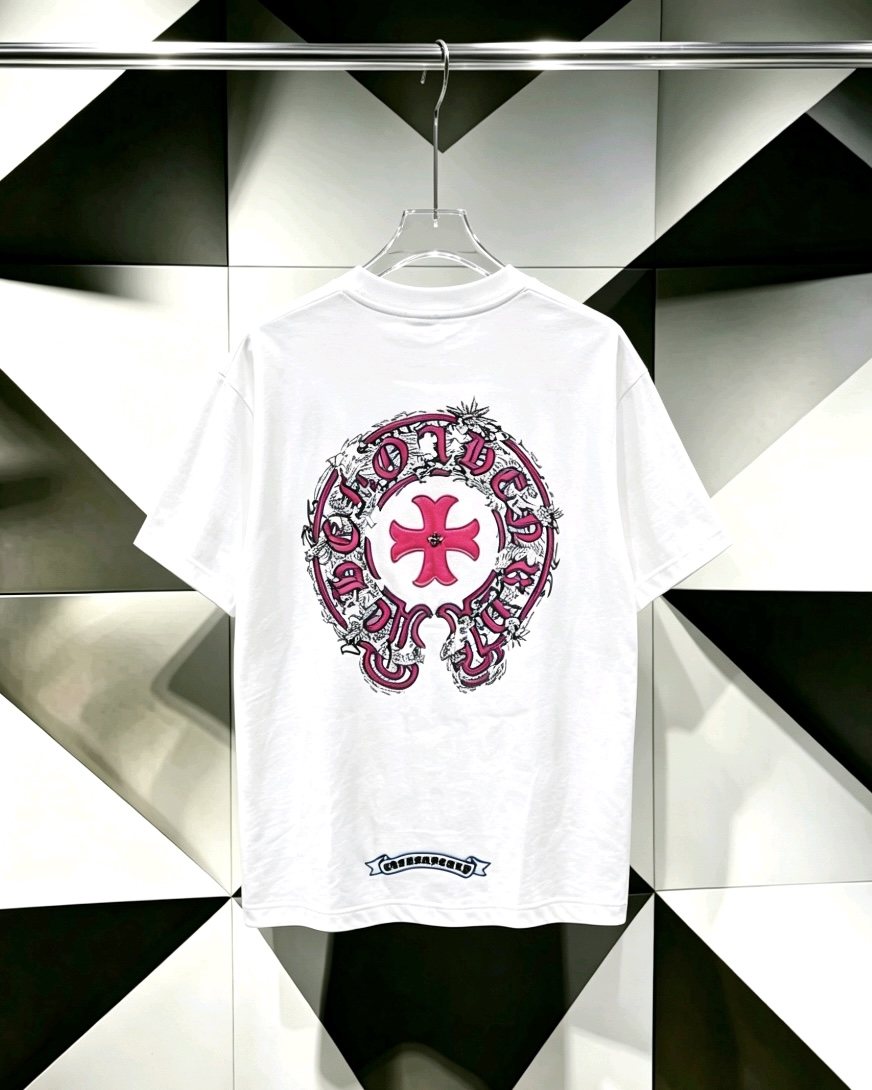 Chrome Hearts Circular Cross Floral Graphic T-Shirt ¡ª back