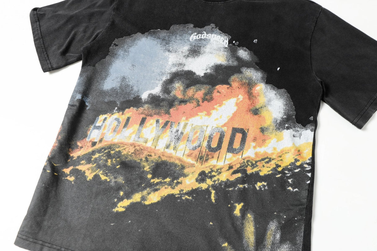 Godspeed Hollywood Fire Graphic T-Shirt ¡ª detail