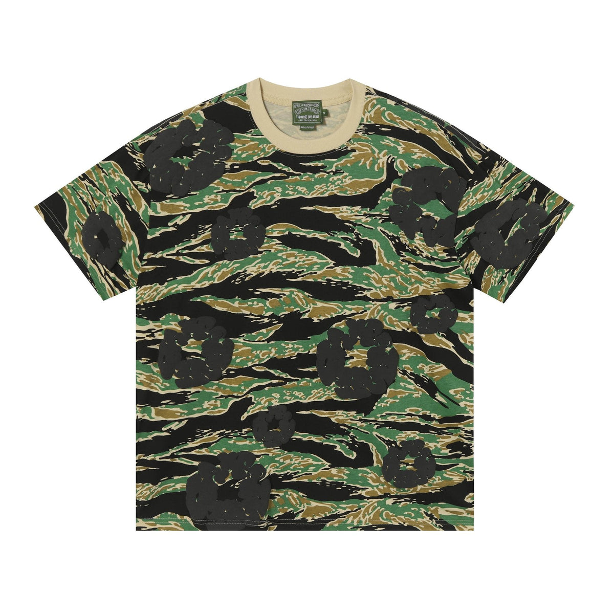 DENIM TEARS Floral Camo T-Shirt & Shorts Set ¡ª front