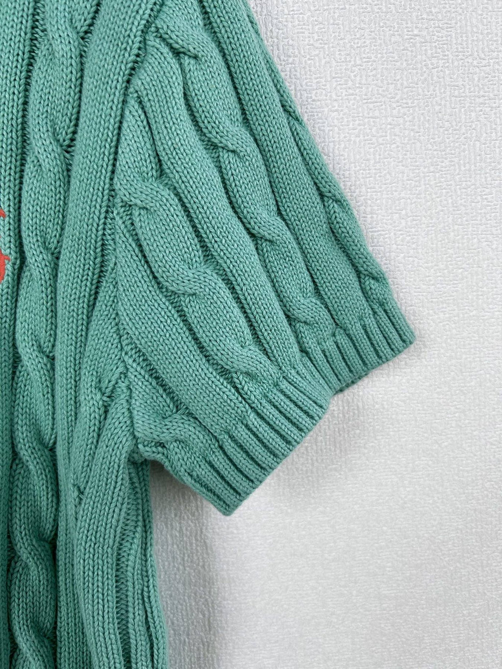 Test2-Ralph Lauren Women's Cable-Knit Short-Sleeve Top ¡ª detail