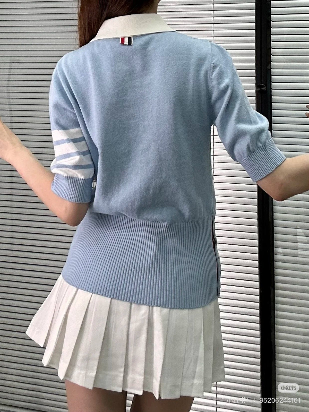 Test2-Thom Browne Dog Motif Knit Polo Shirt ¡ª back