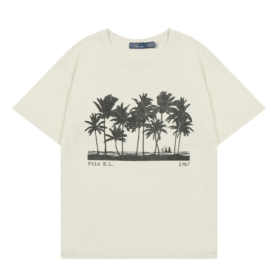 Test2-Ralph Lauren Palm Tree Slub Cotton T-Shirt ¡ª hero