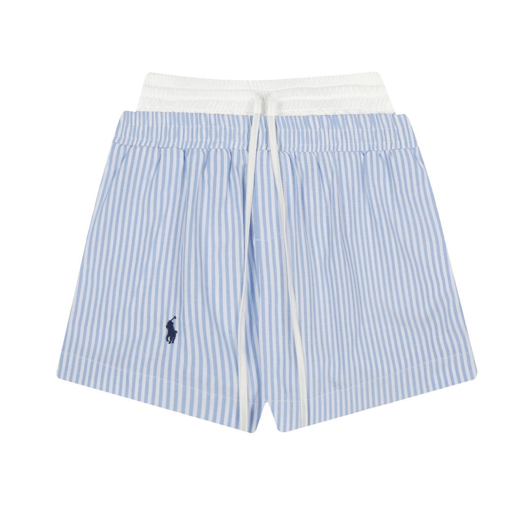 Test2-Ralph Lauren Striped Double-Waist Shorts ¡ª front