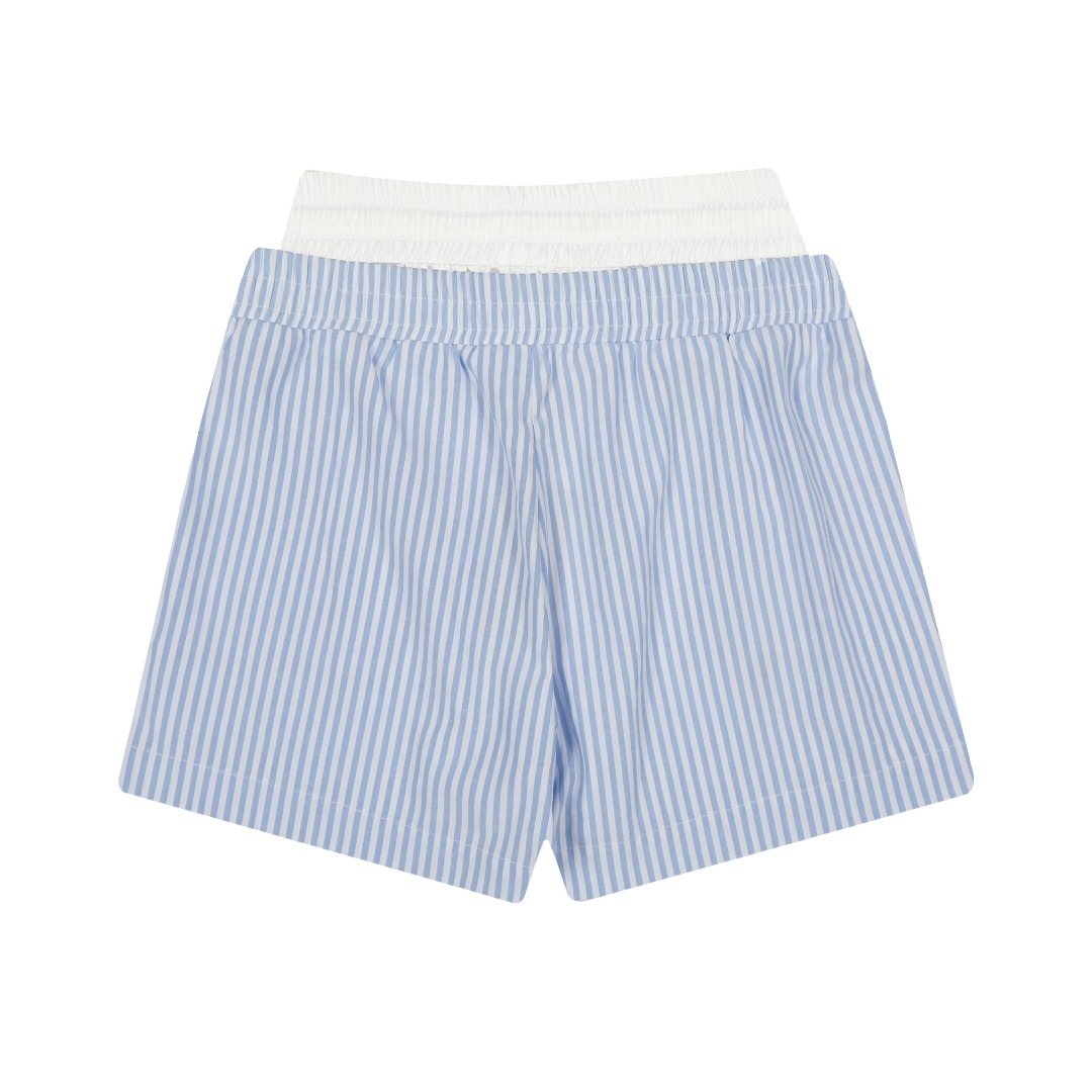 Test2-Ralph Lauren Striped Double-Waist Shorts ¡ª back