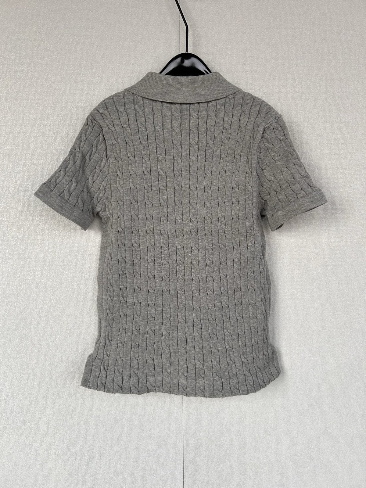 Test2-Ralph Lauren Women's Cable-Knit Short-Sleeve Polo Shirt ¡ª back