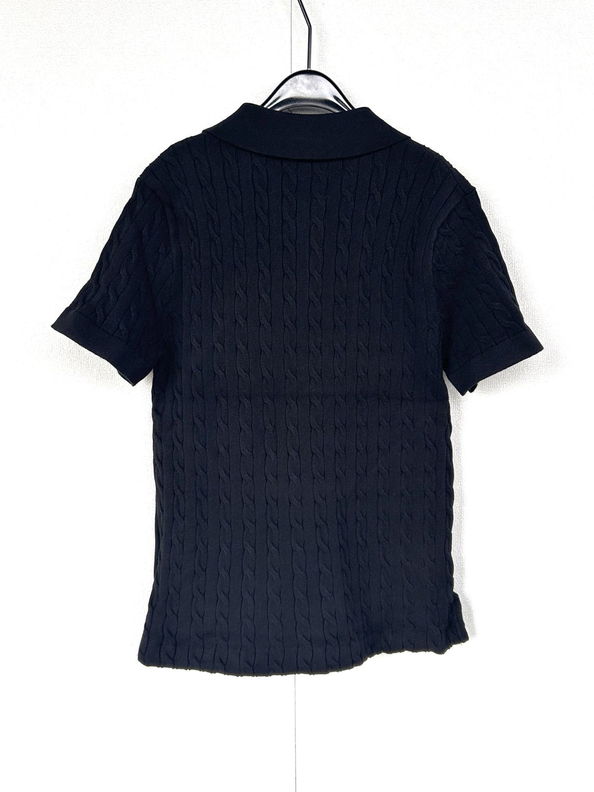 Test2-Ralph Lauren Women's Cable-Knit Short-Sleeve Polo Shirt ¡ª back